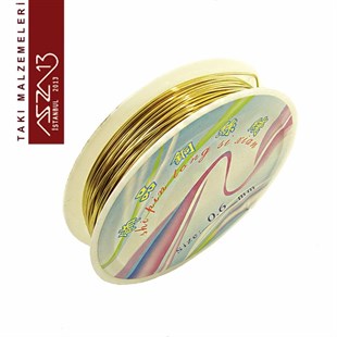 0.60 mm Altın Kaplamalı 3,5 m Metre Yumuşak Pirinç Tel
