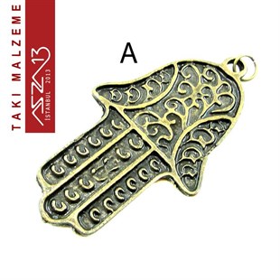 Antik Pirinç Kaplamalı Fatimanın Eli / Paket İçeriği 1 Adet