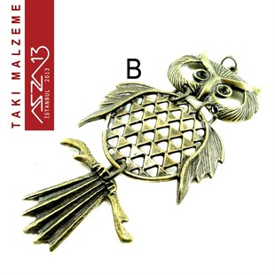 Antik Pirinç Kaplamalı Baykuş / Paket İçeriği 1 Adet