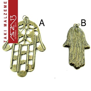 Antik Pirinç Kaplamalı Fatimanın Eli / Paket İçeriği 1 Adet