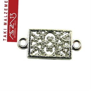 Nikel Kaplamalı Fligran Bağlantı Parçası / Paket İçeriği 20 Adet
