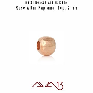 Rose Altın Kaplamalı 2 mm Kum Metal Boncuk / Paket İçeriği 200 Adet
