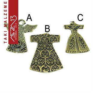 Antik Pirinç Kaplamalı Kaftan / Paket İçeriği 1 Adet