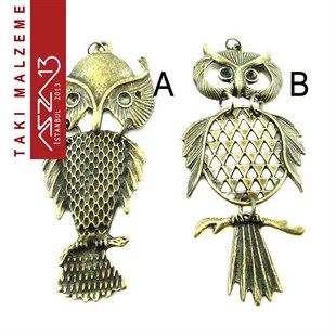 Antik Pirinç Kaplamalı Baykuş / Paket İçeriği 1 Adet