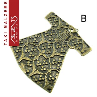 Antik Pirinç Kaplamalı Kaftan / Paket İçeriği 1 Adet