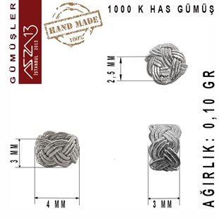 3x4 mm Şarnel 1000K Gümüş Kazaziye Sürgü / Paket İçeriği 1Adet