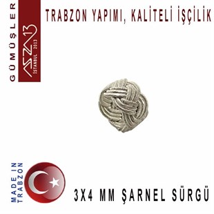3x4 mm Şarnel 1000K Gümüş Kazaziye Sürgü / Paket İçeriği 1Adet