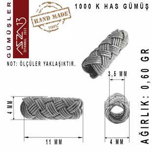 4x11 mm Şarnel 1000K Gümüş Kazaziye Sürgü / Paket İçeriği 1Adet