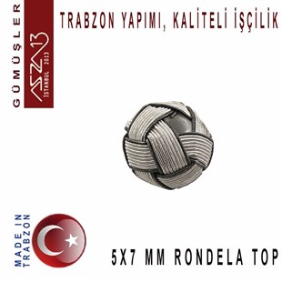 5x7 mm Çaplarında 1000K Oksitli Gümüş Kazaziye Top / Paket İçeriği 1 Adet
