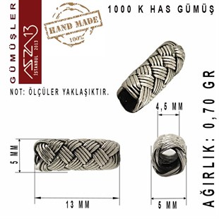 5x13 mm Şarnel 1000K Eskitilmiş Gümüş Kazaziye Sürgü / Paket İçeriği 1Adet