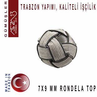 7x9 mm Çaplarında 1000K Oksitli Gümüş Kazaziye Top / Paket İçeriği 1 Adet