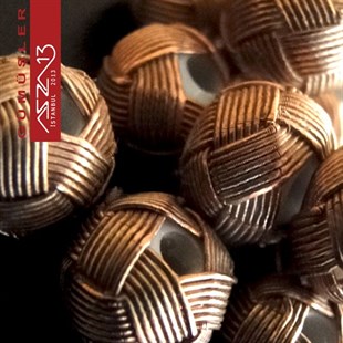 7x9 mm Çaplarında 1000K Gümüş Üzeri Rose Altın Kaplama Kazaziye Top / Paket İçeriği 1 Adet
