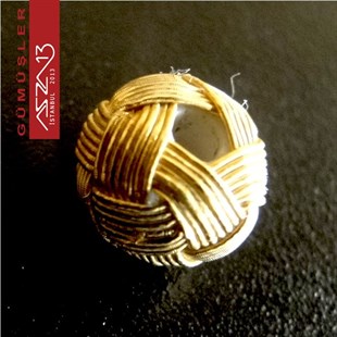 7x9 mm Çaplarında 1000K Gümüş Üzeri 22K Altın Kaplama Kazaziye Top / Paket İçeriği 1 Adet