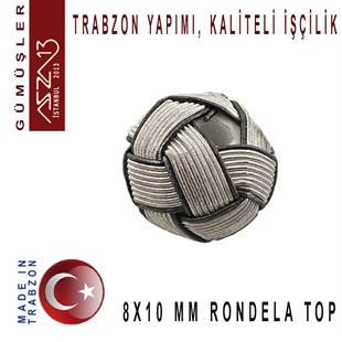 8x10 mm Çaplarında 1000K Oksitli Gümüş Kazaziye Top / Paket İçeriği 1 Adet