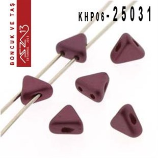 Kheops Par Puca 6 mm Pastel Burgundy (Pastel A. Bordo) Boncuk (25031) / Paket İçeriği 65 Adet (9 Gr)