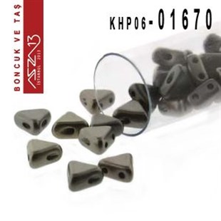 Kheops Par Puca 6 mm Crystal Grey (Gri) Boncuk (01670) / Paket İçeriği 65 Adet (9 Gr)