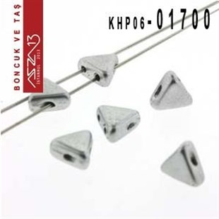 Kheops Par Puca 6 mm Mat Silver Aluminum (Mat Gümüş) Boncuk (01700) / Paket İçeriği 65 Adet (9 Gr)