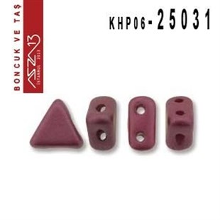 Kheops Par Puca 6 mm Pastel Burgundy (Pastel A. Bordo) Boncuk (25031) / Paket İçeriği 65 Adet (9 Gr)