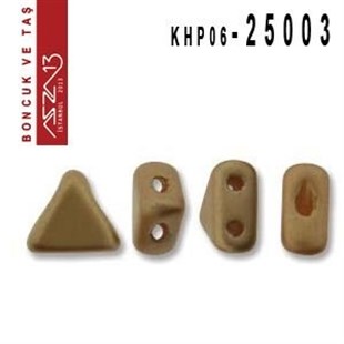 Kheops Par Puca 6 mm Pastel Amber (Pastel Amber) Boncuk (25003) / Paket İçeriği 65 Adet (9 Gr)