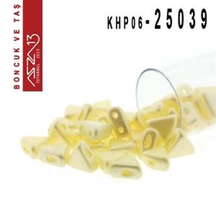 Kheops Par Puca 6 mm Pastel Cream (Pastel Krem) Boncuk (25039) / Paket İçeriği 65 Adet (9 Gr)