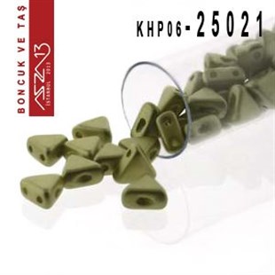 Kheops Par Puca 6 mm Pastel Lime (Pastel Limon Yeşili) Boncuk (25021) / Paket İçeriği 65 Adet (9 Gr)