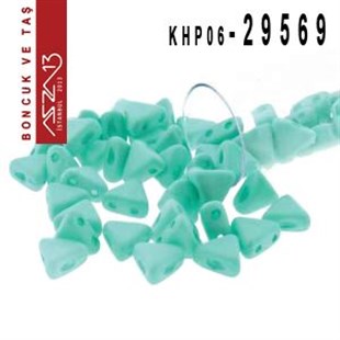 Kheops Par Puca 6 mm Opaque G.Turquoise Silk Matt (İpek Mat Opak Y. Turkuaz) Boncuk (29569) / Paket İçeriği 65 Adet (9 Gr)