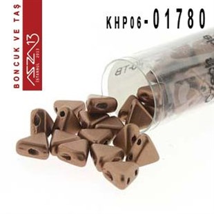 Kheops Par Puca 6 mm Mat Copper Gold (Mat Bakır Altın) Boncuk (01780) / Paket İçeriği 65 Adet (9 Gr)