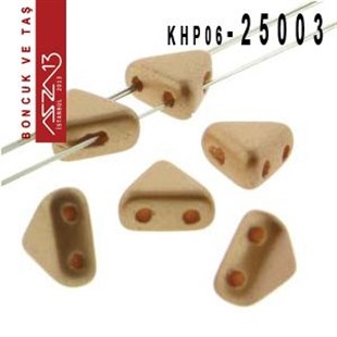 Kheops Par Puca 6 mm Pastel Amber (Pastel Amber) Boncuk (25003) / Paket İçeriği 65 Adet (9 Gr)