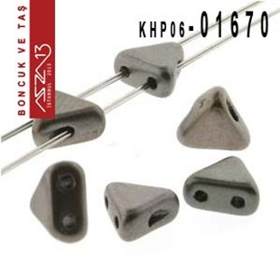 Kheops Par Puca 6 mm Crystal Grey (Gri) Boncuk (01670) / Paket İçeriği 65 Adet (9 Gr)