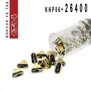Kheops Par Puca 6 mm Full Dorado (Dorado Altın) Boncuk (26400) / Paket İçeriği 65 Adet (9 Gr)