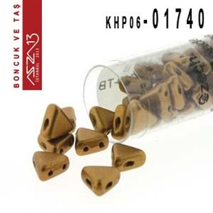 Kheops Par Puca 6 mm Mat Bronze Gold (Mat Bronz Altın) Boncuk (01740) / Paket İçeriği 65 Adet (9 Gr)