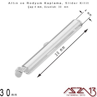 Altın / Gümüş Kaplama, 30 mm Slider Kilit Kapama / Paket İçeriği 2 Adet