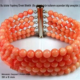 Klips - Mıknatıslı ve Kızaklı - Beş Kulplu, Rodyum Kaplamalı - 30 mm / 1 Adet