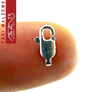 Gümüş Kaplamalı, 0.5x1.0 cm Papağan Kilit / 10 Adet