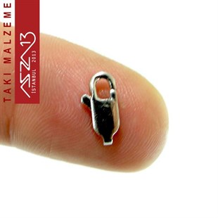 Nikel Kaplamalı, 0.5x1.0 cm Papağan Kilit / 10 Adet