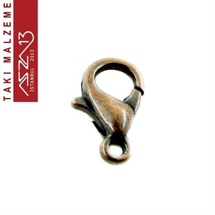 Antik Bakır Kaplamalı, 0.5x1.0 cm Düz Yüzeyli, Damla (Armut) Şekilli, Kilit / Paket İçeriği 20 Adet