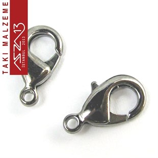 Siyah Nikel Kaplamalı Freenickel - 0.6x1.2 cm - Damla Kilit (Klips) / 20 Adet