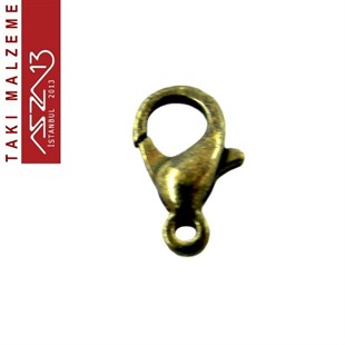 Antik Pirinç Kaplamalı, 0.5x1.0 cm Düz Yüzeyli, Damla (Armut) Şekilli, Kilit / Paket İçeriği 20 Adet
