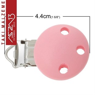 Pembe - Ahşap Emzik Klipsi / Paket İçeriği 1 Adet