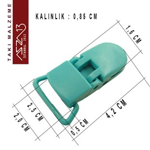 Renkli Akrilik Emzik Klipsi / Paket İçeriği 1 Adet