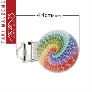 Gökkuşağı - Ahşap Emzik Klipsi / Paket İçeriği 1 Adet