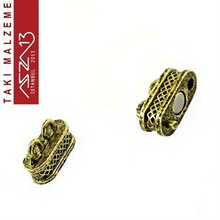 Antik Pirinç Kaplama, 1.3x1.7 cm, Mıknatıslı Çift Kulplu Kilit / Paket İçeriği 1 Adet