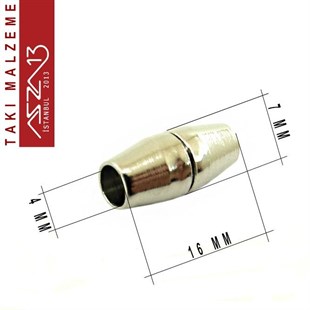 Nikel, 4 mm Yuva Çaplı 0.7x1.6 cm Konik Mıknatıslı Kilit / 1 Adet
