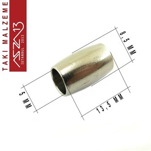 5 mm Yuva Çaplı, Nikel Kapalama, 0.85x1.35 cm Silindirik Fıçı, Mıknatıslı Kilit / Paket İçeriği 2 Adet