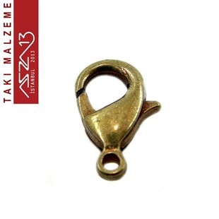 Antik Pirinç Kaplamalı, 0.6x1.2 cm Düz Yüzeyli, Damla (Armut) Şekilli, Kilit / Paket İçeriği 20 Adet