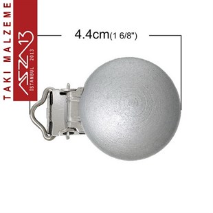 Gümüş - Ahşap Emzik Klipsi / Paket İçeriği 1 Adet