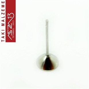 Nikel Kaplamalı - Freenickel - 6 mm - Konik Yuvalı Küpe Çivisi / 10 Adet