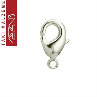 Gümüş Kaplamalı, 0.5x1.0 cm Düz Yüzeyli, Damla (Armut) Şekilli, Kilit / Paket İçeriği 20 Adet