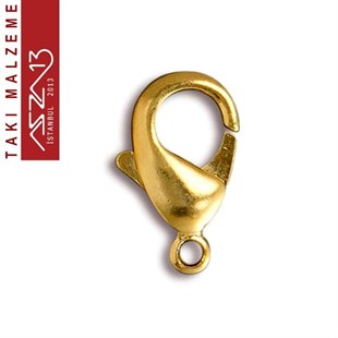 Altın Kaplamalı, 0.6x1.2 cm Düz Yüzeyli, Damla (Armut) Şekilli, Kilit / Paket İçeriği 20 Adet