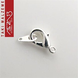 Gümüş Kaplamalı, 0.6x1.2 cm Düz Yüzeyli, Damla (Armut) Şekilli, Kilit / Paket İçeriği 20 Adet